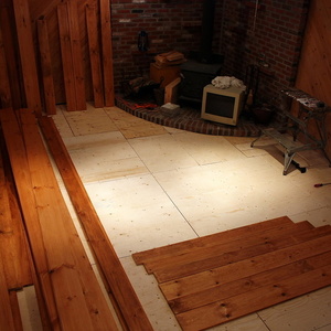 Plywood installé, bois livré