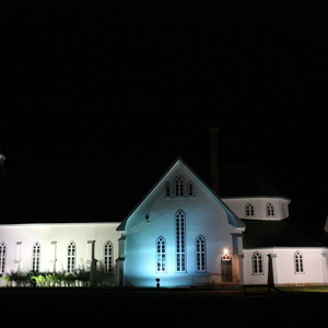 Église Cap-aux-Meules de nuit