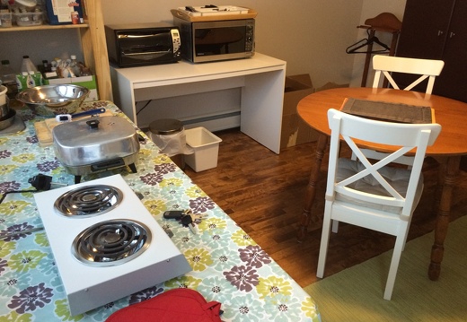 Enlevage et cuisine temporaire