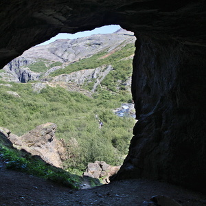 Passage dans grotte